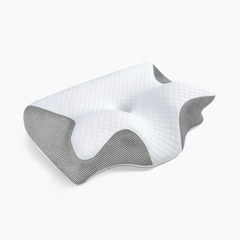 Ergonomic Butterfly Neck Support Pillow with Memory Foam and Massage Features