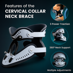 Neck Brace Support Orthosis - Adjustable Cervical Collar