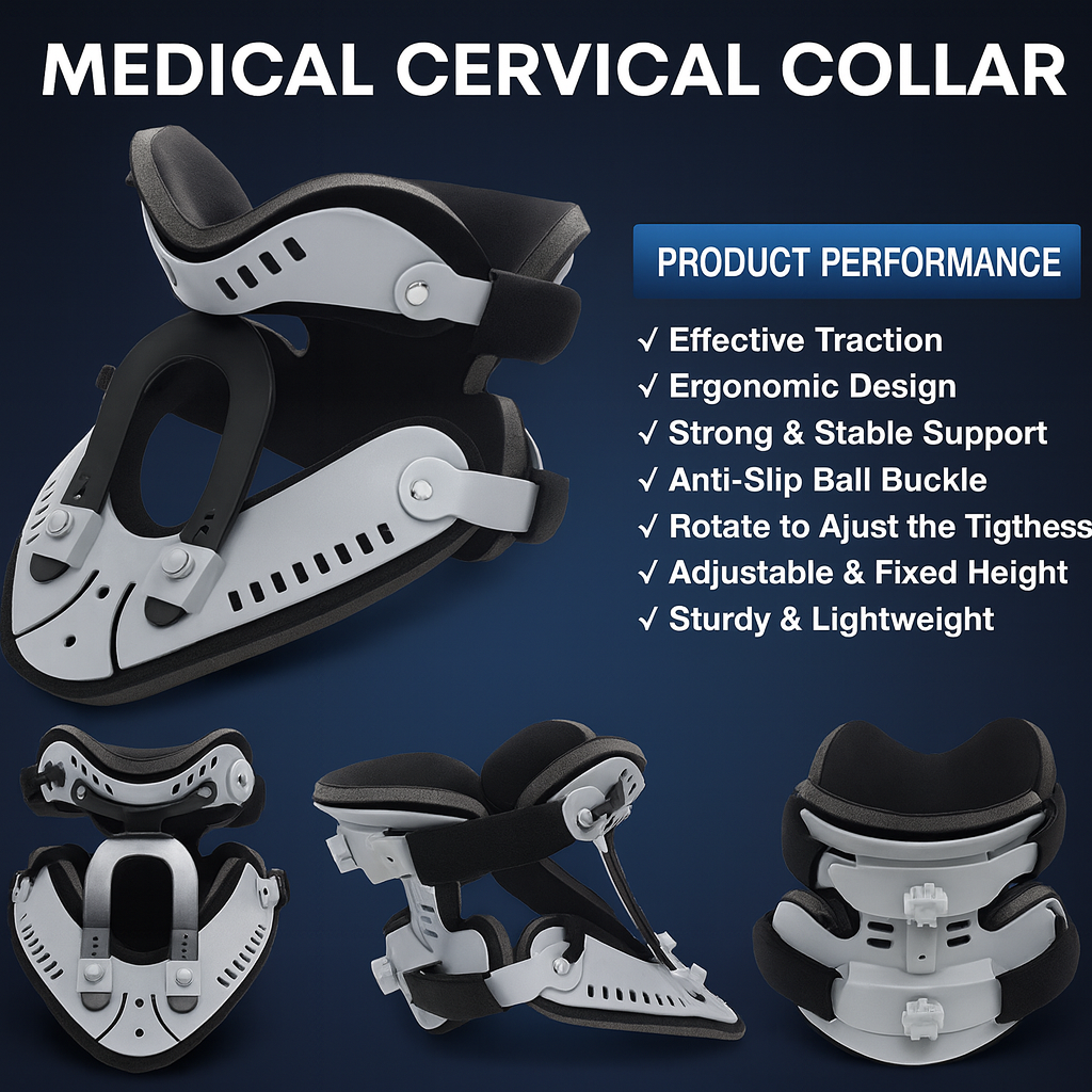 Neck Brace Support Orthosis - Adjustable Cervical Collar