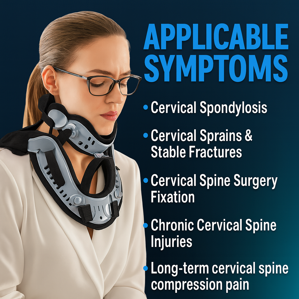Neck Brace Support Orthosis - Adjustable Cervical Collar
