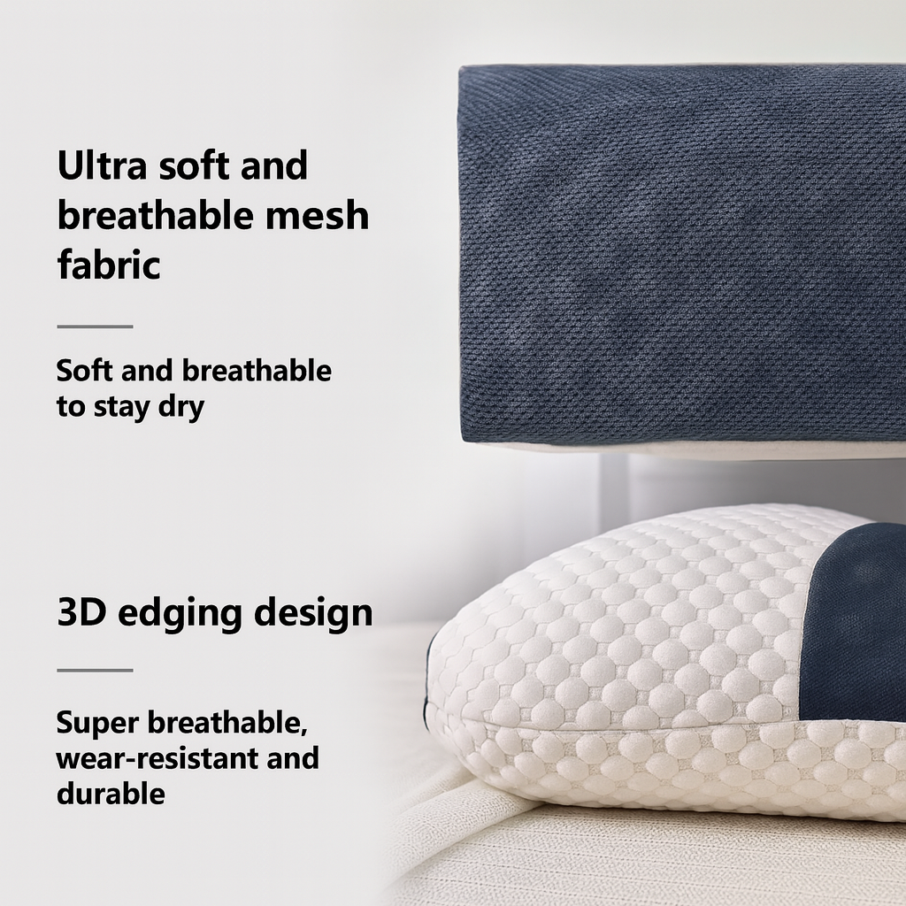 Cervical Orthopedic Neck Pillow with Soybean Fiber Core