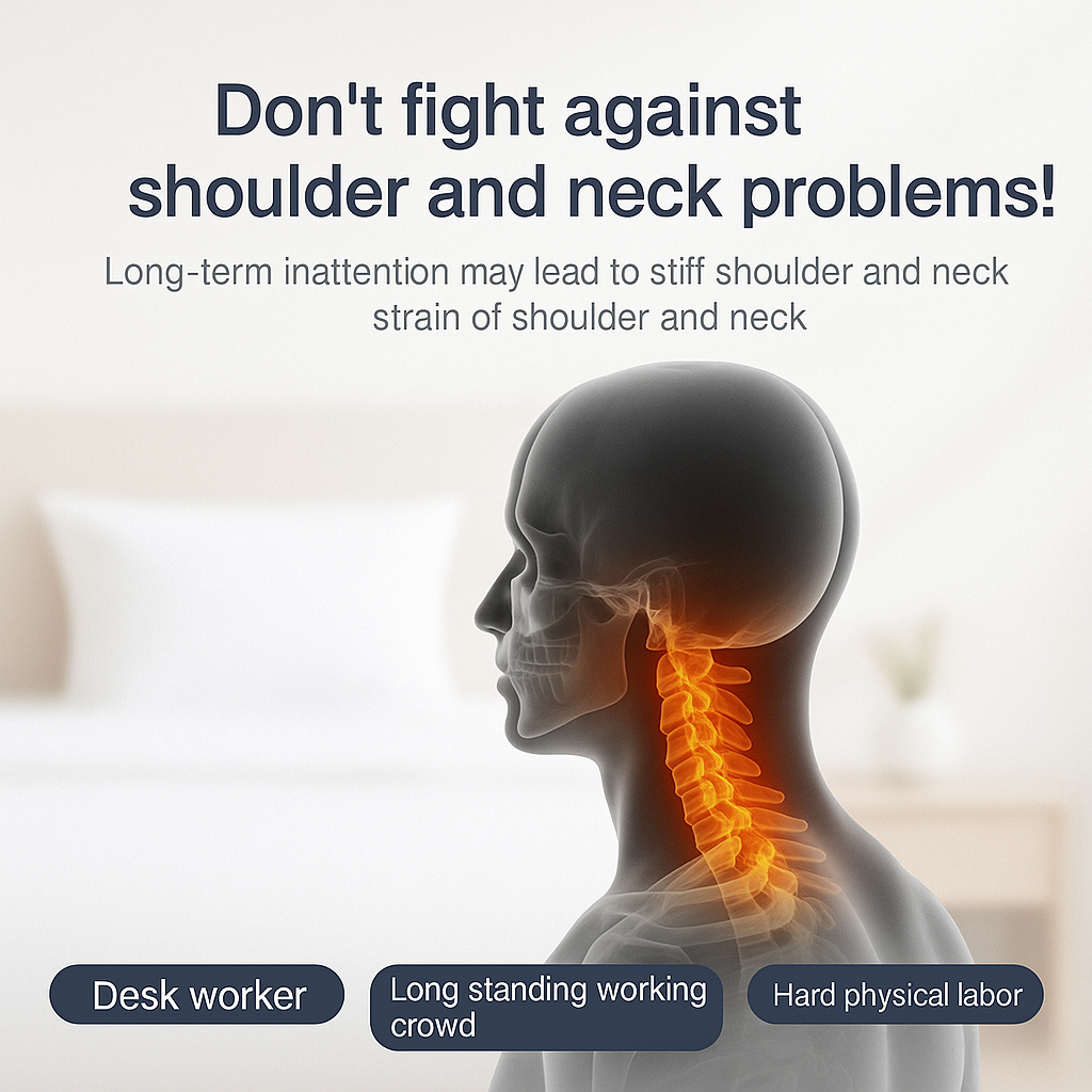 Cervical Orthopedic Neck Pillow with Soybean Fiber Core