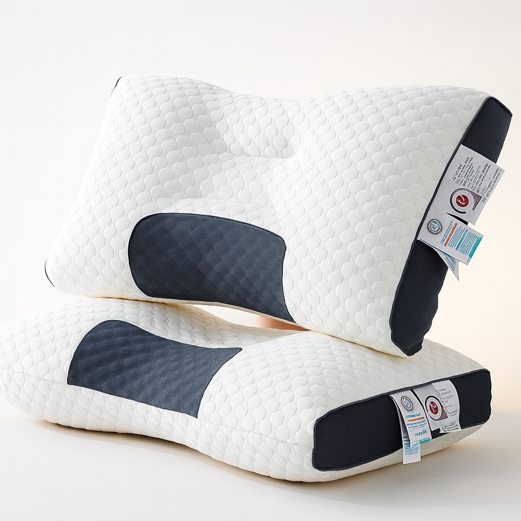 Cervical Orthopedic Neck Pillow with Soybean Fiber Core