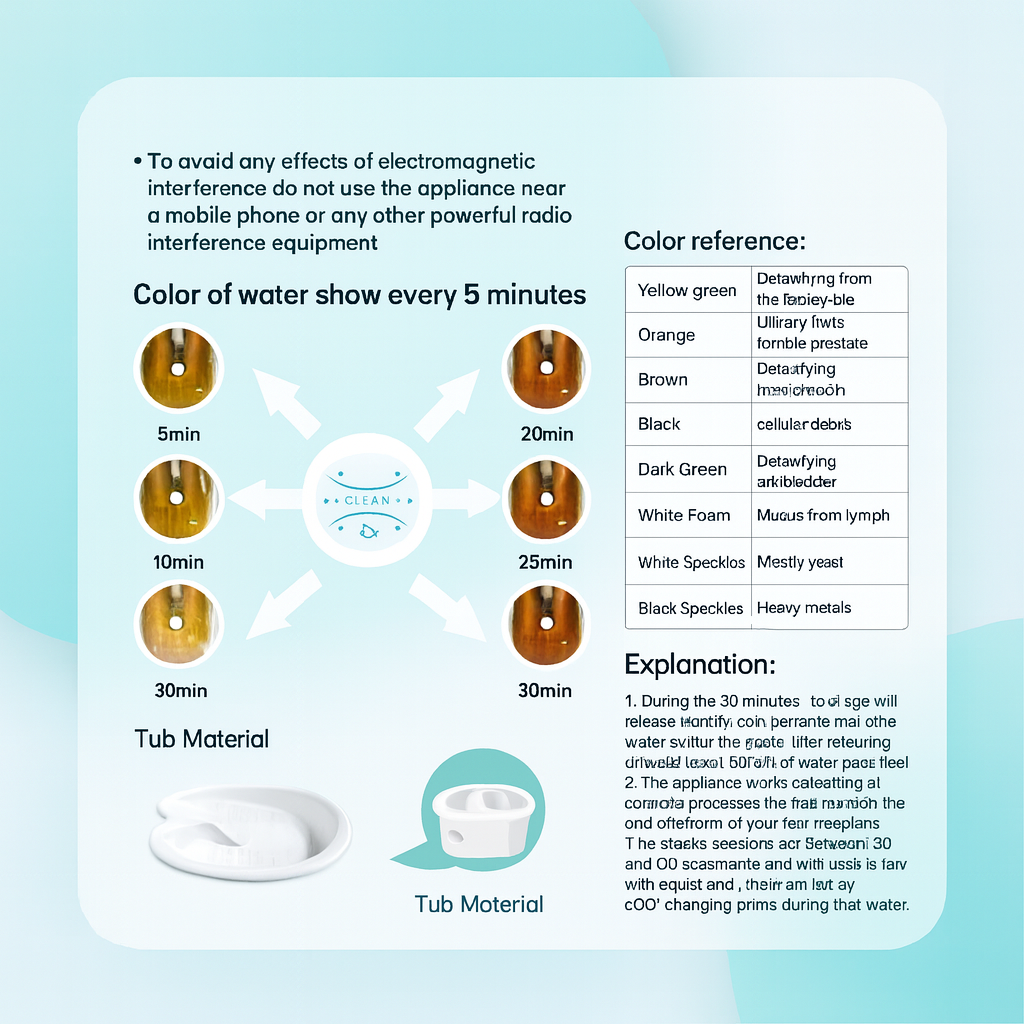 Advanced Ionic Foot Detox Machine with Heat and 30-Minute Sessions