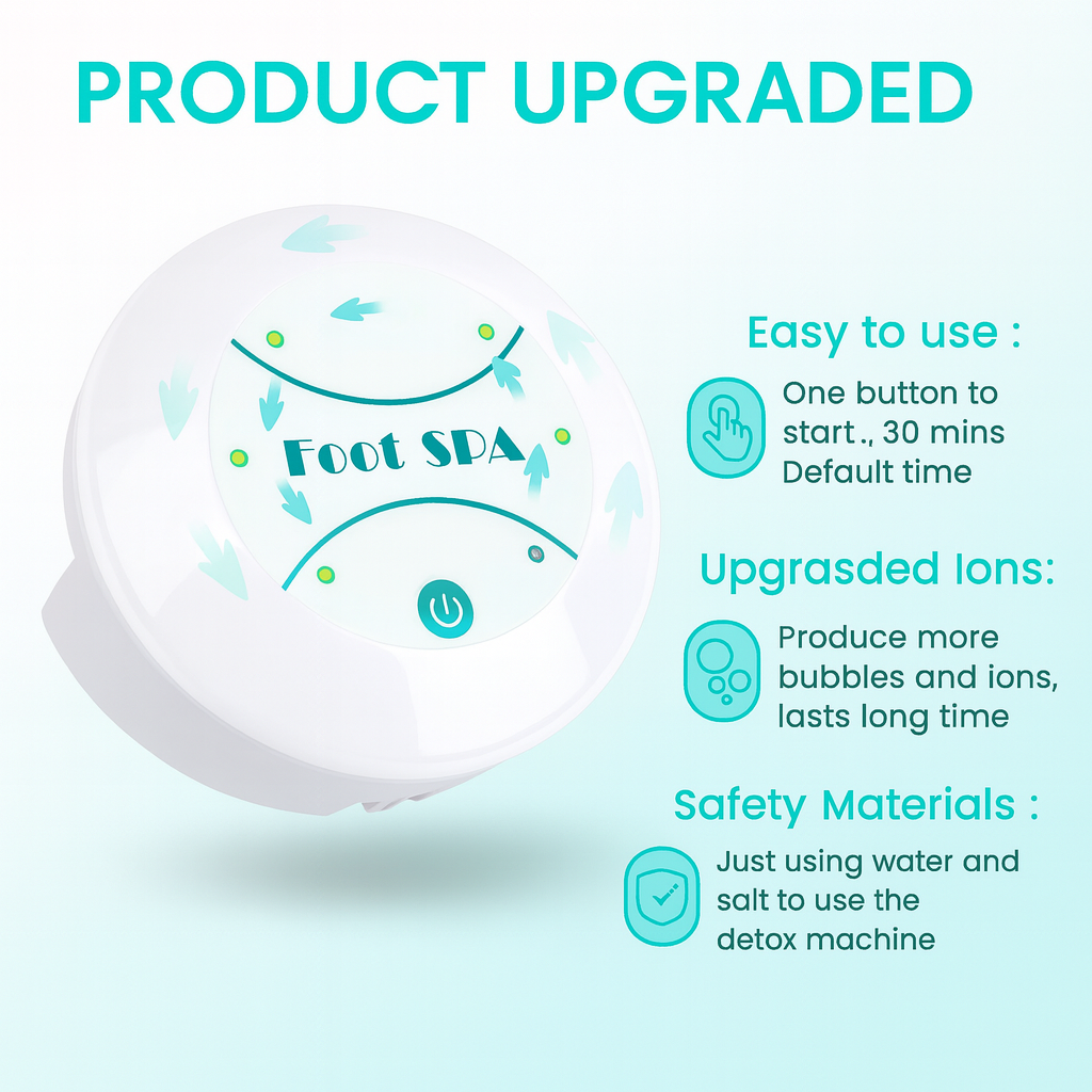 Advanced Ionic Foot Detox Machine with Heat and 30-Minute Sessions