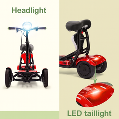 Lightweight Foldable Electric Mobility Scooter | Dual Motor, 4 Wheels, Compact 2-Seater for Elderly & Disabled