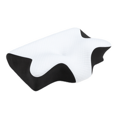 Ergonomic Butterfly Neck Support Pillow with Memory Foam and Massage Features